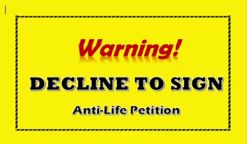 Join Florida Right to Life's DECLINE TO SIGN Campaign